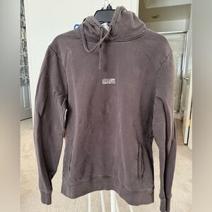 All Saints Men's Charcoal Hoodie